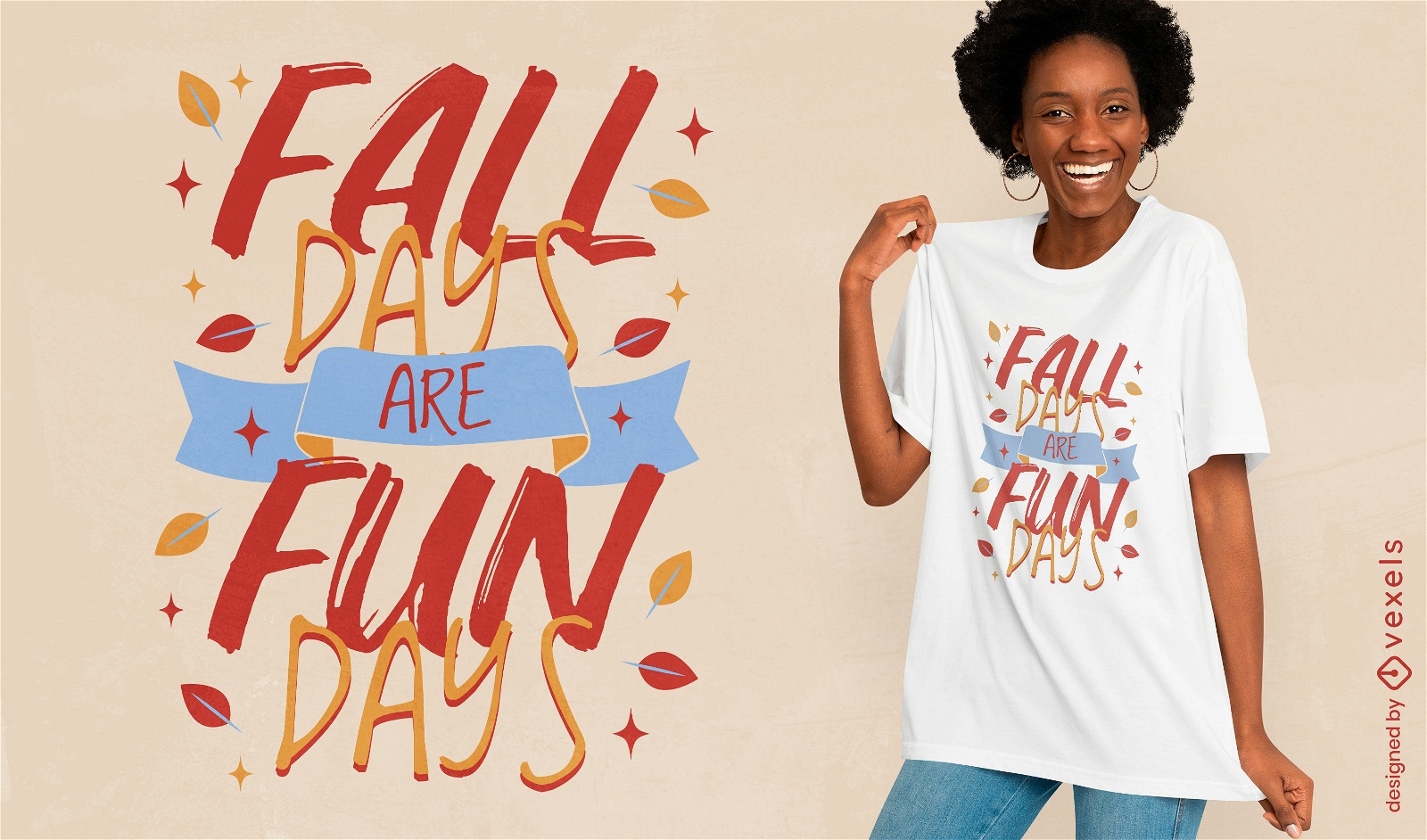 Design de camiseta de citação de dias divertidos de dias de outono