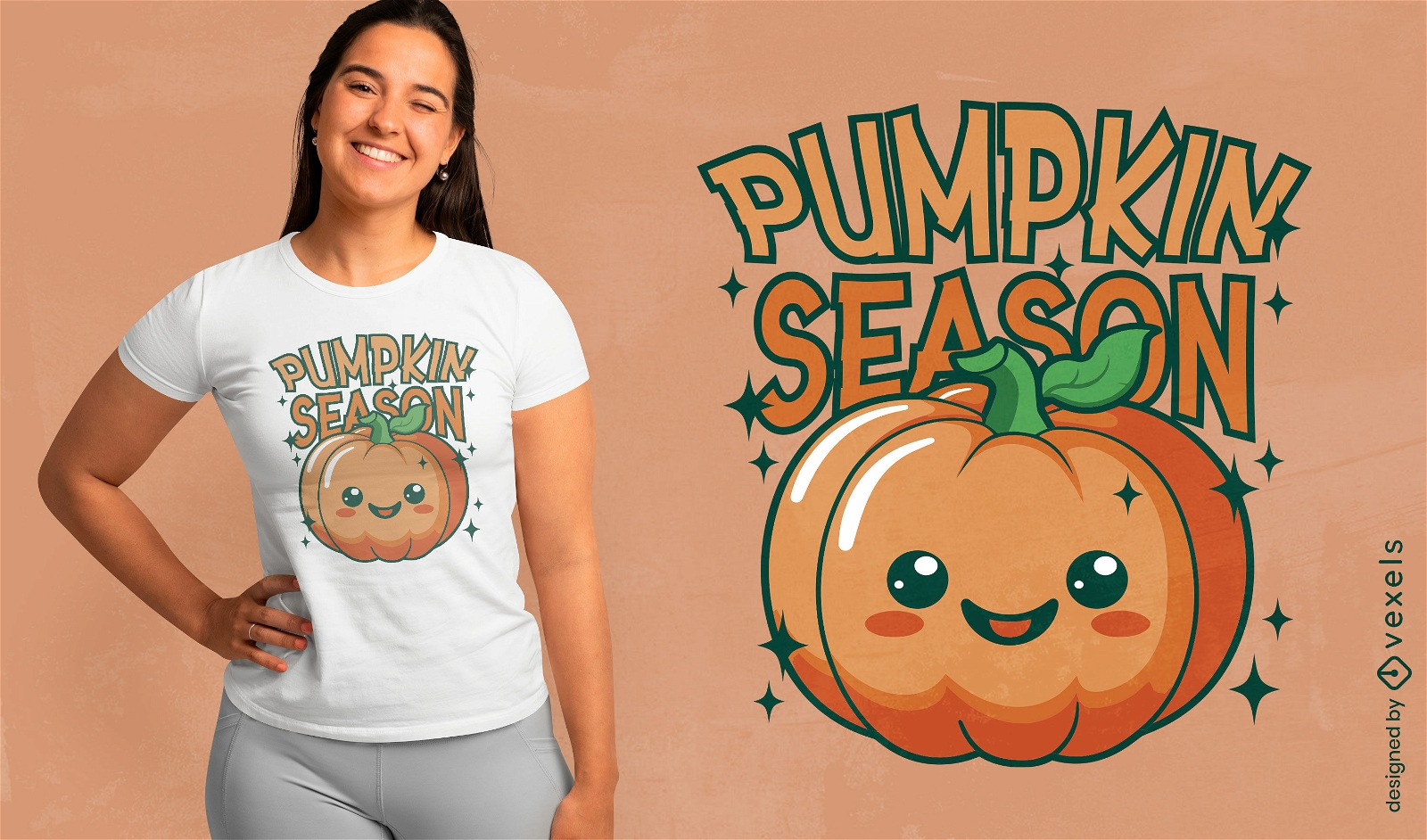 Pumpkin season cute t-shirt design
