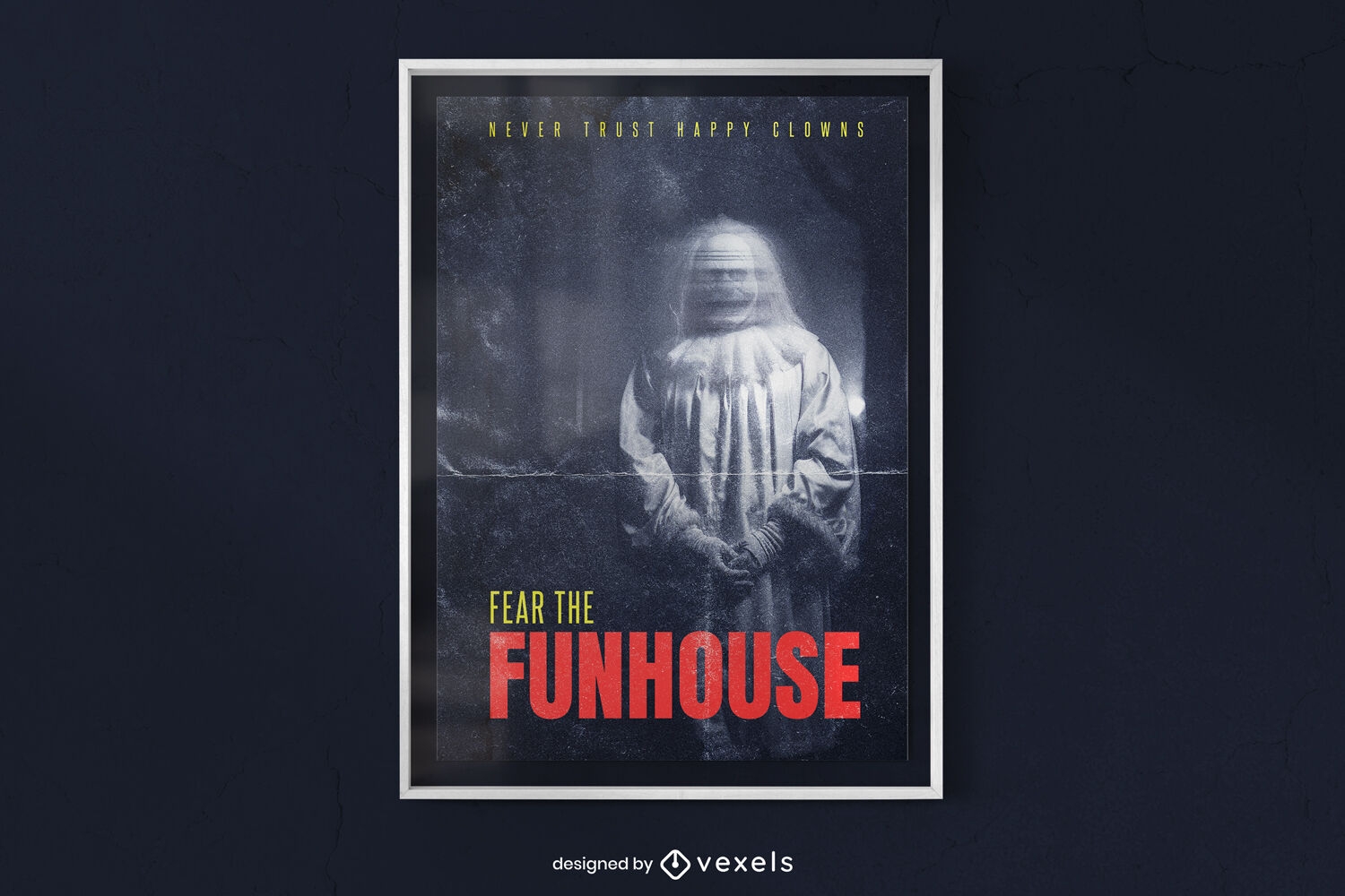 Diseño de cartel de fantasma aterrador de película de terror