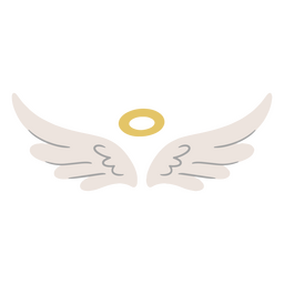 Angel Wings With A Golden Ring PNG & SVG Design For T-Shirts