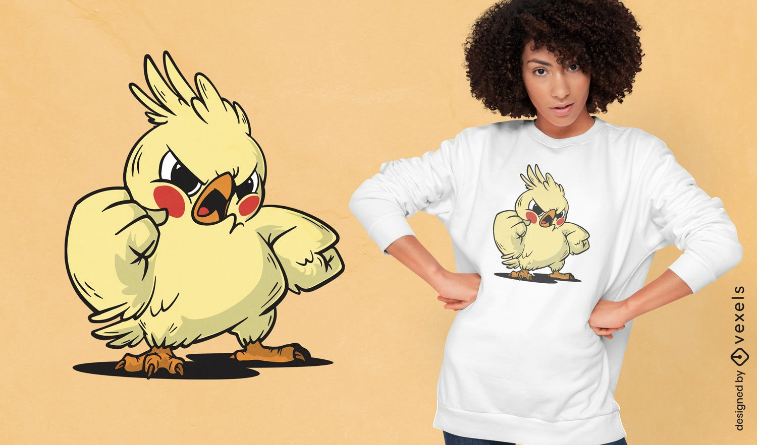 Angry cockatoo t-shirt design