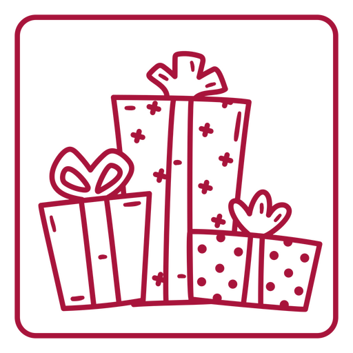 Red gift box icon PNG Design