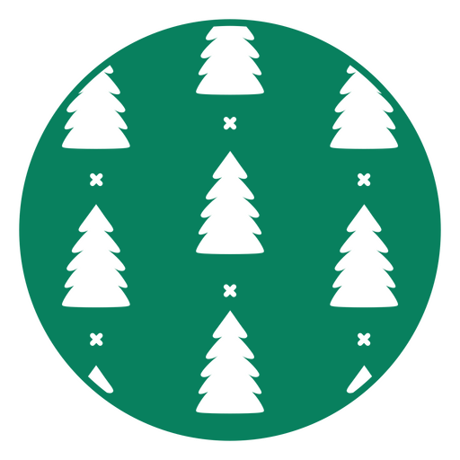 Festive green christmas tree pattern design PNG Design