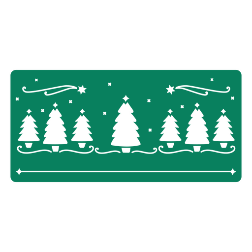 Weihnachtsbaum-Schablone auf grünem Hintergrund PNG-Design