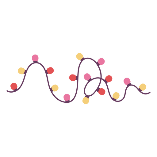 Verspielte Lichterkettenillustration PNG-Design