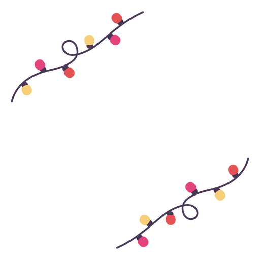 Playful decorative string lights design PNG Design