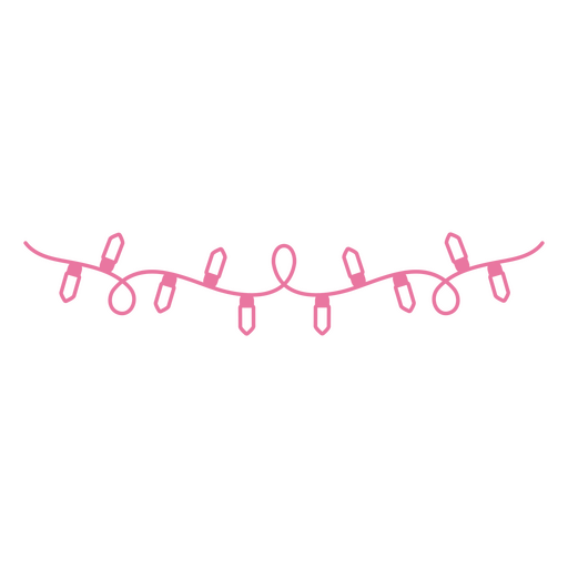 Playful pink string light design PNG Design