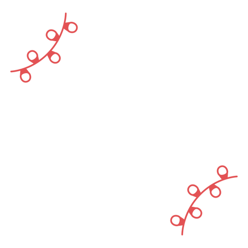 Playful red floral pattern design PNG Design