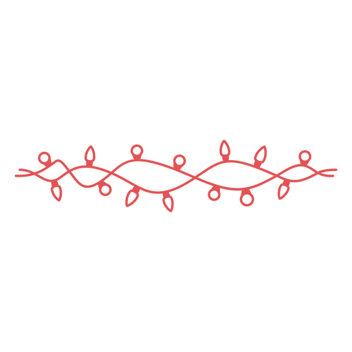 Playful string of lights decorative design PNG Design