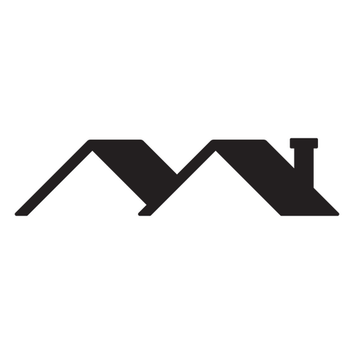 Logotipo en blanco y negro de una casa. Diseño PNG
