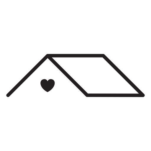 House icon with a heart in it PNG Design