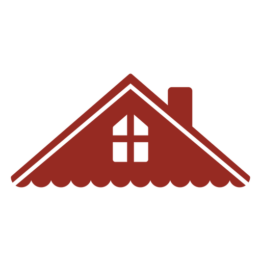 Stilvolles Design mit roter Haussilhouette PNG-Design