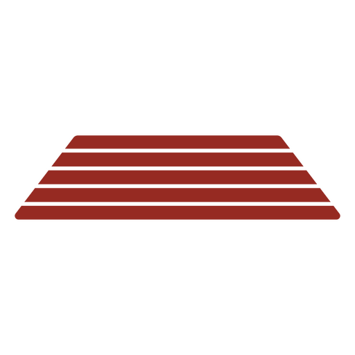 Red striped floor icon PNG Design