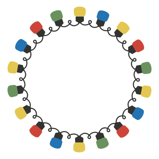 Círculo de luces de colores Diseño PNG