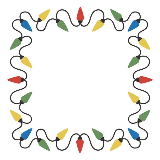 Festliches Lichterketten-Design PNG-Design