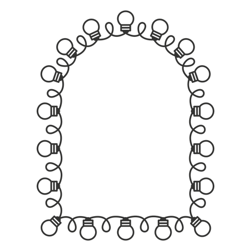 Diseño de borde decorativo para bombillas Diseño PNG