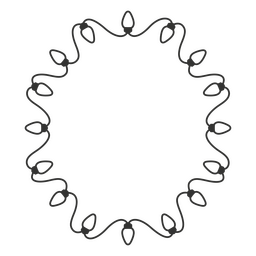 Black And White Drawing Of A Circle With Lights Png & Svg Design For T 