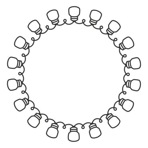 Circle with a lot of different objects in it PNG Design