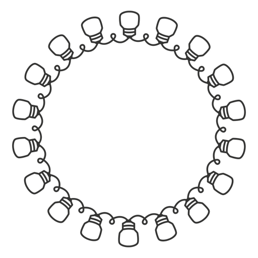 Kreis mit vielen verschiedenen Objekten darin PNG-Design