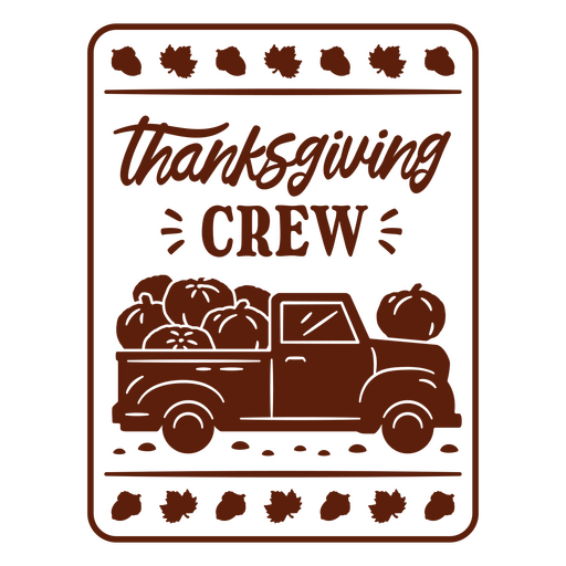Thanksgiving-LKW-Design mit Kürbissen PNG-Design