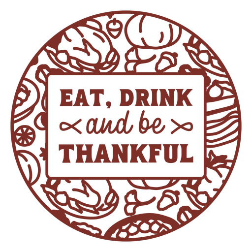 Cita para la cena de Acción de Gracias Diseño PNG