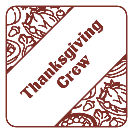 Thanksgiving crew logo PNG Design