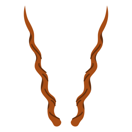 Pair of brown horns PNG Design