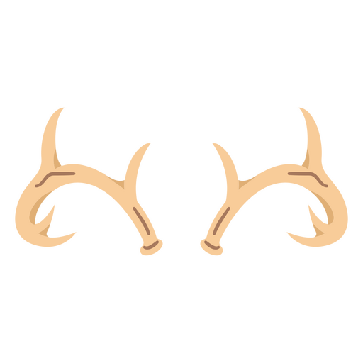 Stylized deer antler graphic design PNG Design