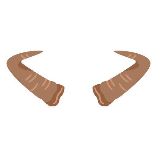 Two brown horns PNG Design