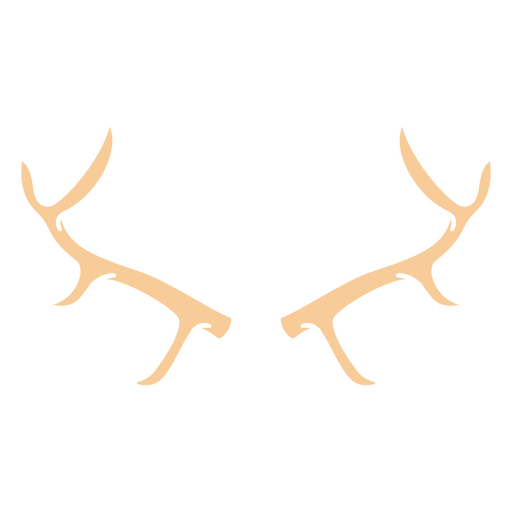 Elegante diseño de silueta de asta de ciervo Diseño PNG