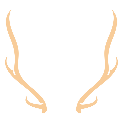 Elegant antler silhouette design PNG Design