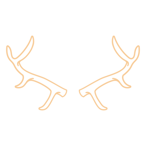 Dos astas de ciervo Diseño PNG