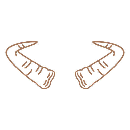 Minimalistische Hornillustration für kreative Projekte PNG-Design