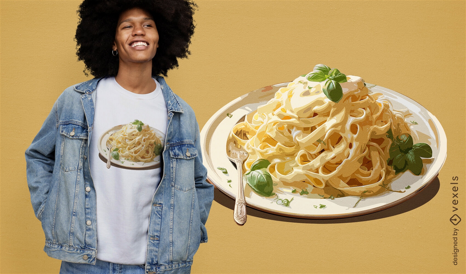 Pasta dish t-shirt design
