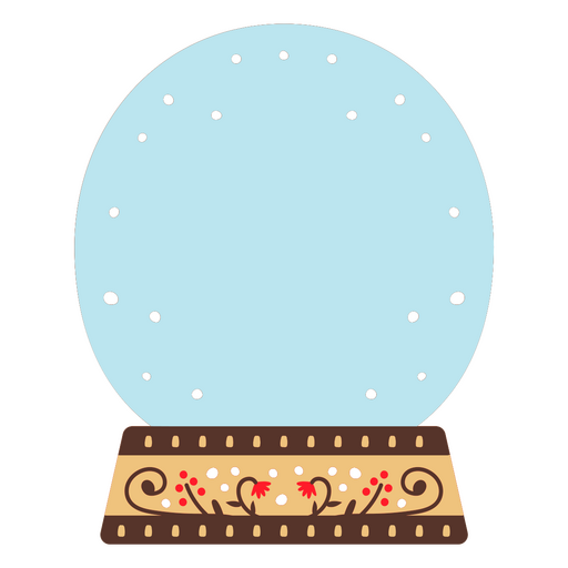 Diseño festivo de bola de nieve decorativa Diseño PNG