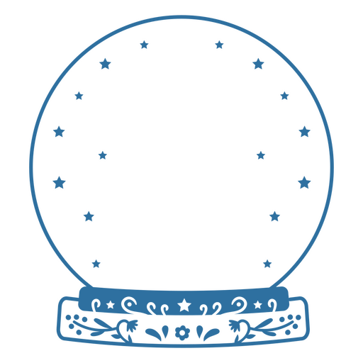 Charmantes Schneekugel-Illustrationsdesign PNG-Design