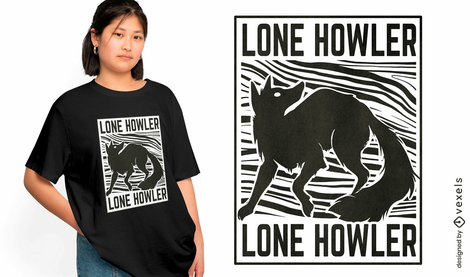 Lone howler t-shirt design