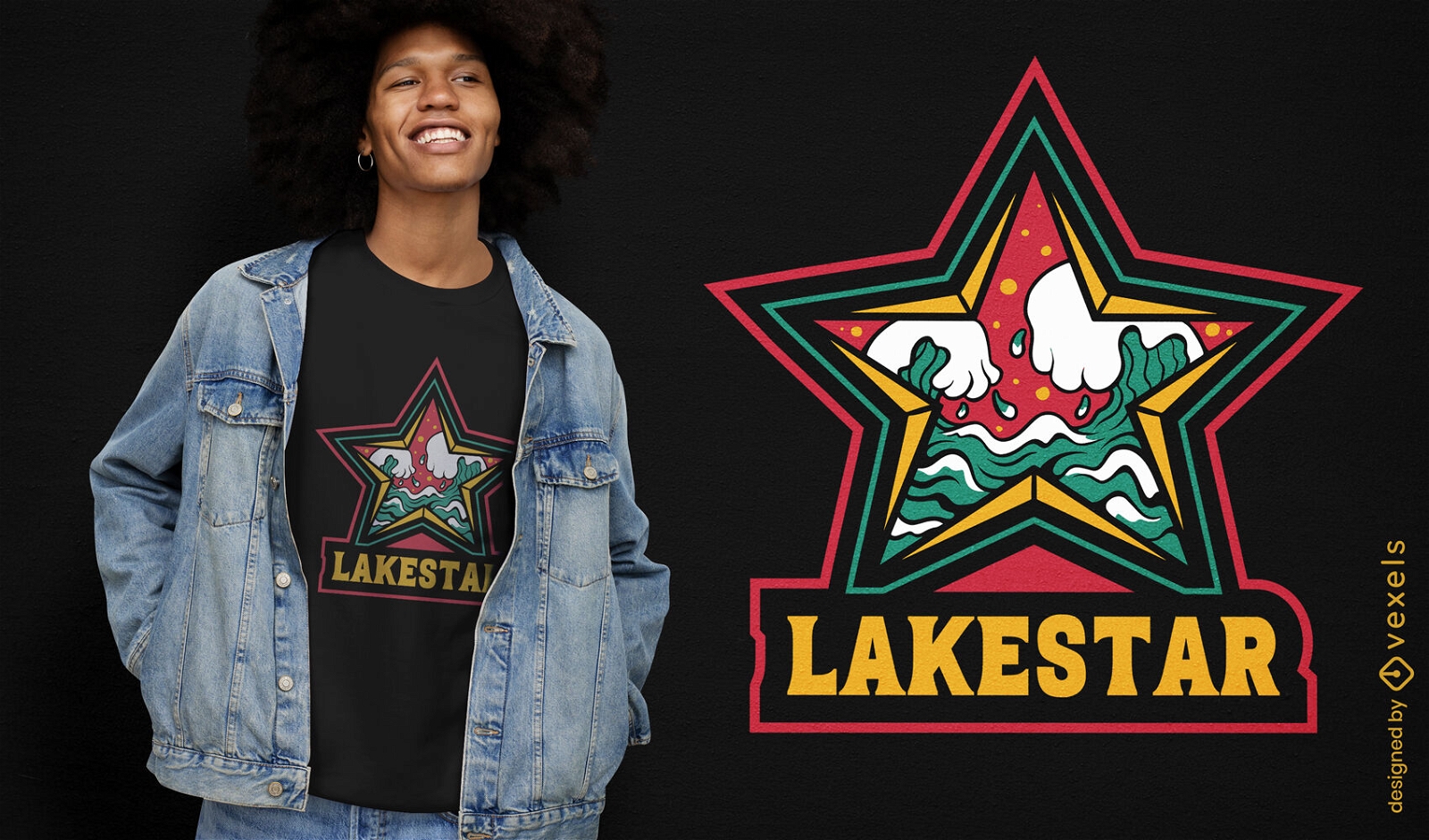 Diseño de camiseta Lakestar.