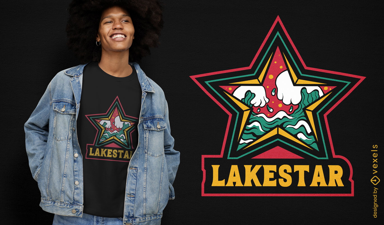 Diseño de camiseta Lakestar.