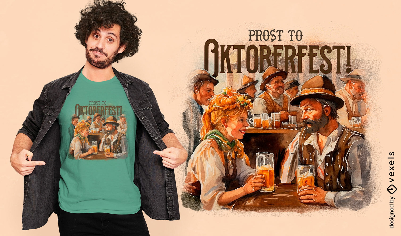 Camiseta de celebración de Oktoberfest psd