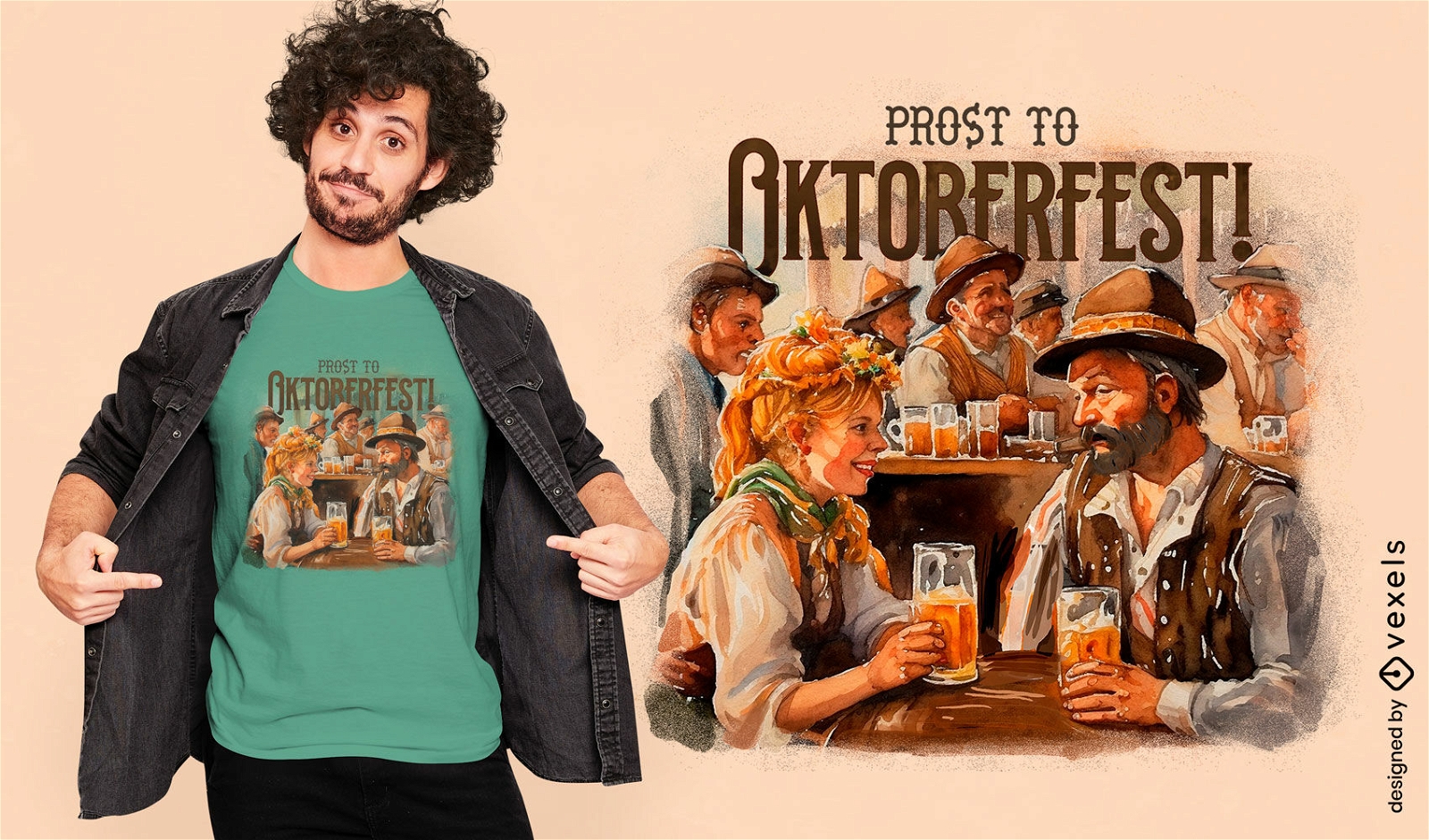 Oktoberfest-Feier-T-Shirt PSD