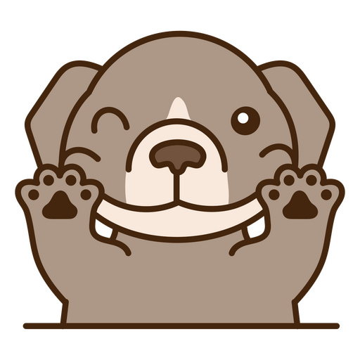 Brown dog with its paws up PNG Design