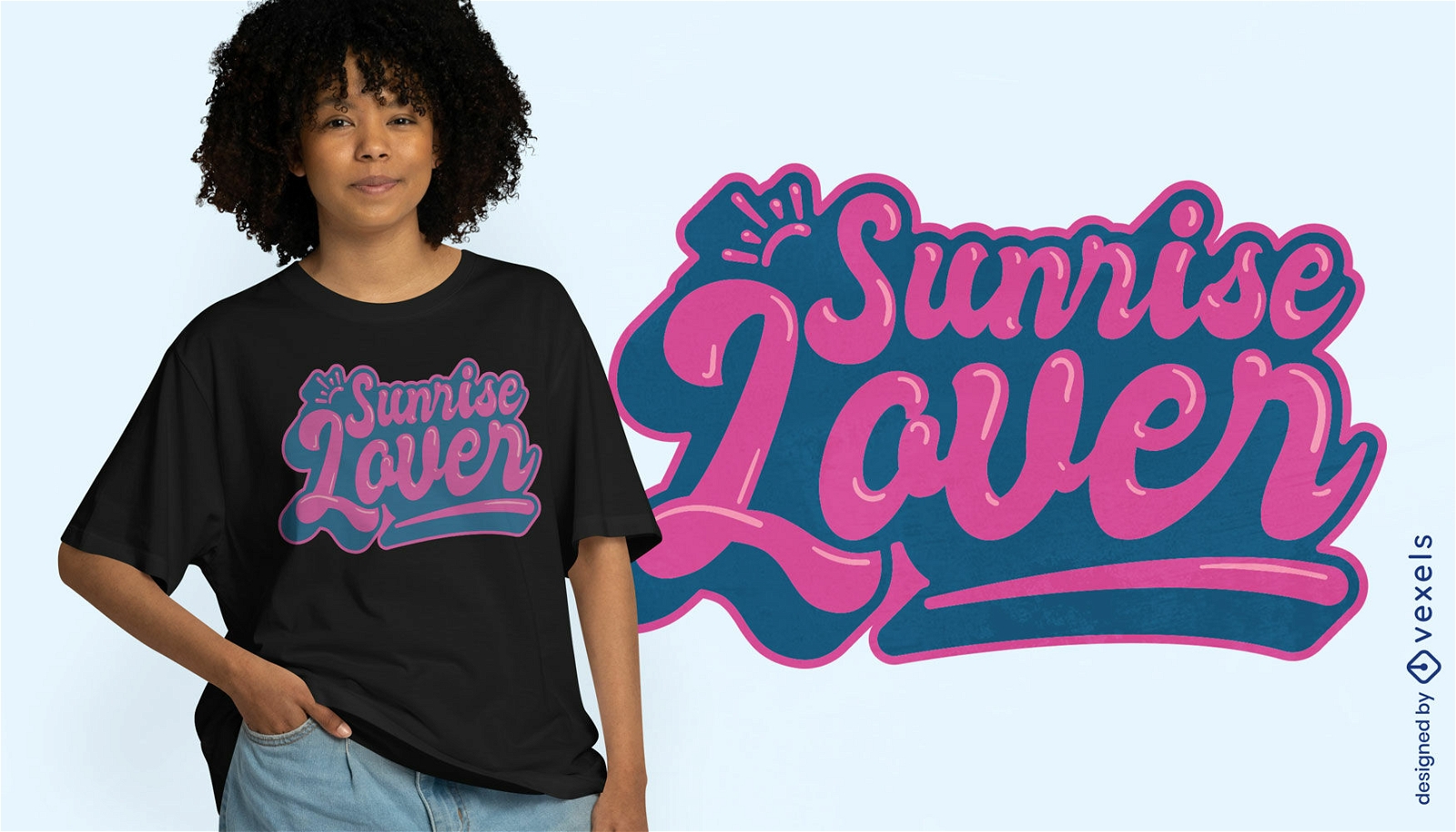 Design de camiseta para amante do nascer do sol