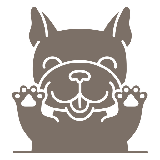 Franz?sische Bulldogge mit erhobenen Pfoten PNG-Design