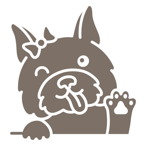 Cão de desenho animado com uma língua saindo da boca Desenho PNG