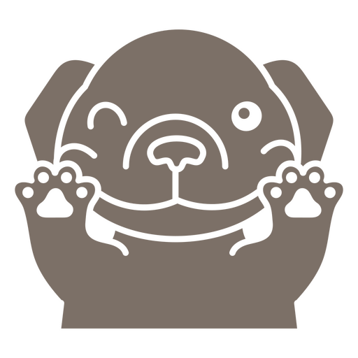 Adorable puppy hand illustration PNG Design