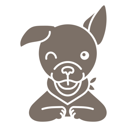 Verspielte Hundeillustration mit einem frechen Augenzwinkern PNG-Design