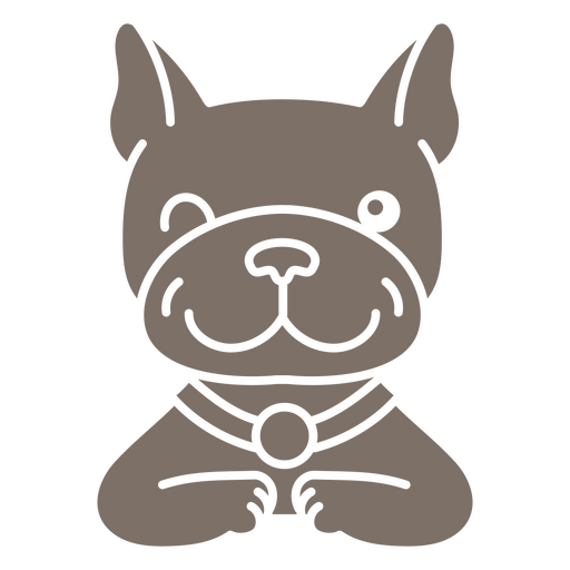 Französische Bulldogge-Ikone PNG-Design