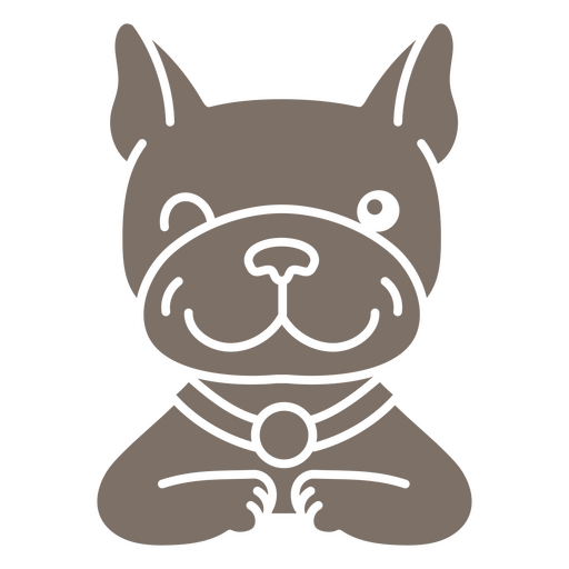 Icono de bulldog francés Diseño PNG