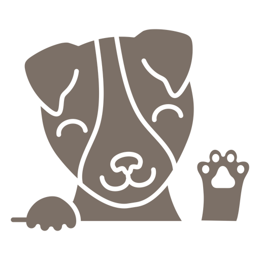 Brown dog with paws up PNG Design